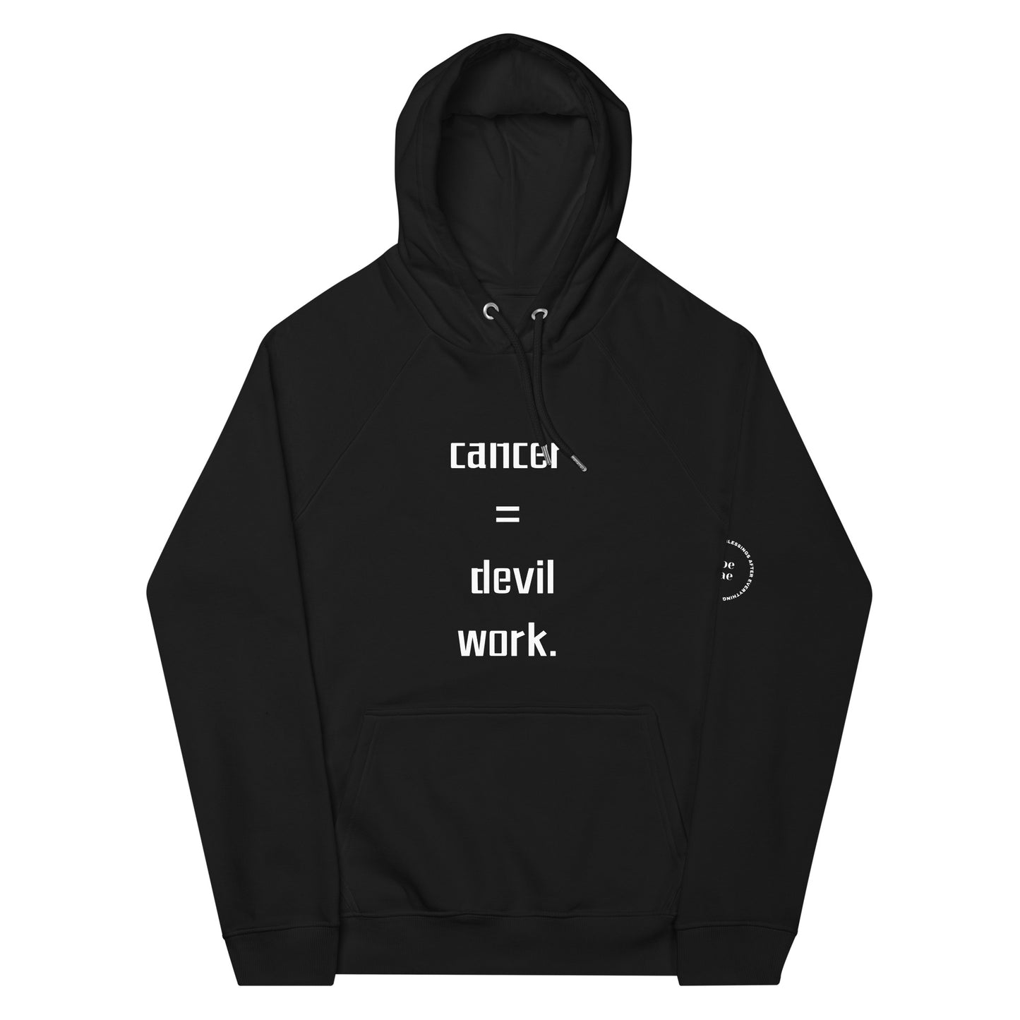 Cancer The Adversary Unisex Eco-friendly Black Hoodie